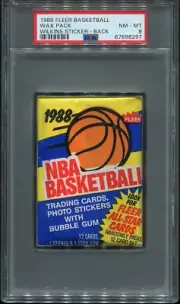 1988 Fleer Basketball Wax Pack Dominique Wilkins Sticker PSA 8 Jordan-Pippen