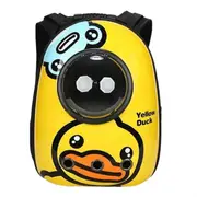 ANYWAGS Pet Carrier Yellow Duck Print Breathable Space Capsule Travel On the Go Bag For Pet
