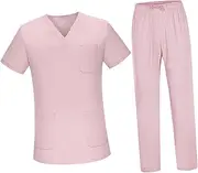 [Oshhni] Nursing Scrubs Set Nursing Uniforms Set, Washable Comfortable Scrubs Top and Pant, Nursing Workwear for Massaging Nursing Men
