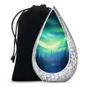 Enchanted Night Skies Over Snowy Forest Burial Urns For Ashes Large