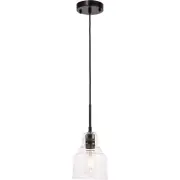 Living District LD6195BK Pierce 1 Light 6 inch Black Pendant Ceiling Light