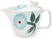 J-Kitchens Shozan Kiln Teapot Small with Tea Strainer, 8.5 fl oz (240 ml), for 1-2 People, Hasamiyaki, Made in Japan, Dahlia Premium