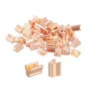 40Pcs Zipper Slider Retainers - #5 Top Stoppers for Replacing, Rose Gold