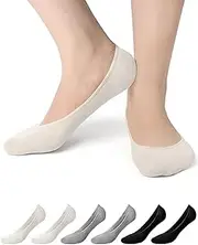 [ZEACCT] 6-Pair Low-Profile Liner Sock Collection, Breathable Cotton Foot Covers with Anti-Slip Grip, Ultra-Discreet Footwear for Women, Perfect for Pumps, Ballet Flats & Loafers, Comfortable & Secure Fit, 1,