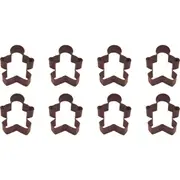 8x R&M Gingerbread Boy Cookie Cutter Polyresin Coated Steel Mould 9cm Brown