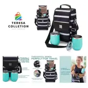 Savvy Outdoors Bottle Wine Tote Bag with Stemless Wine Glasses, 2 Premium Ins...