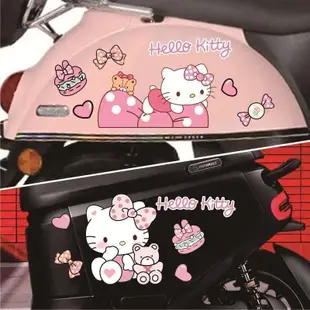 Hellokitty 防水車貼 凱蒂貓機車貼紙 kt貓機車貼紙 電動車貼紙kt貓可愛卡通hellokitty裝飾貼