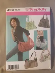 4668 Simplicity Pattern Bag Tote Crossbody Hobo