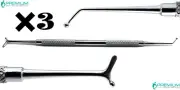 3 Pcs Dental Ball Burnisher 27/34 Amalgam Surgical Filling Premium Instruments