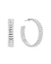 Ettika Metal Moderna Large Half Hoop Earrings