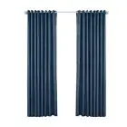 (Navy 134*240 Two Pieces) Perforated Full Blackout Curtains