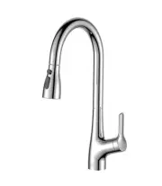 Elegant Lighting FAK-305 Andrea 1.8 GPM 1 Hole Pull Down Kitchen - Nickel