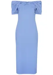 Rebecca Vallance Juliana Off-the-shoulder Midi Dress - Light Blue - 14 (UK14 / L) 14 (UK14 / L)