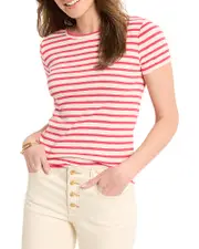 Nzt By Nic+Zoe Scoop Neck Stripe Tee