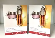 Lot 2 x Clarins Double Serum .03oz & Multi-Active Day Cream .06oz Sample Set