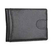 Antimagnetic RFID Mini Crazy Horse Texture Leather Wallet Billfold