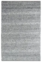 Normandy Grey Textured Wool Rug