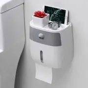 No Punch Toilet Paper Towel Box Set Tray Waterproof Roll Pumping Carton Light Grey Toilet Paper Holders & Storage