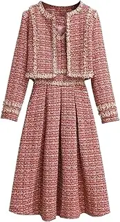 [UKTZFBCTW] Small Fragrant Style Suits Skirt for Women Spring Two-Piece Set