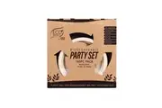 140pc Eco Basics Biodegradable Party Set Spoon Plate Fork Cutlery Tableware