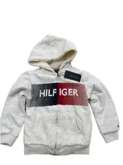 NWT$55 Tommy Hilfiger Small Boy's Sherpa Lined Full-Zip Hoodie Jacket Size 5