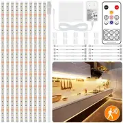 10 PCS Under Cabinet Lights Kit, Motion Sensor LED Strip Lights with Remote, ...