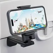 Phone Stand MiiKARE Universal Mount Phone Holder 360 Degree Rotating Adjustable Phone Clamp Compatible with iPhone X XS XR 8Plus Android Phones Portable Phone Mount for Airplane Trays Desk Bed Cabinet