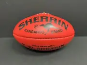 AFL SHERRIN KB KANGAROO BRAND RED AUSTRALIAN MADE LEATHER GAME BALL FOOTBALL