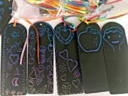 75 Scratch Bookmarks Paper Scratch Rainbow Bookmarks DIY...
