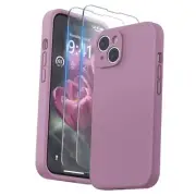 Designed for iPhone 14 Plus Case with Screen Protector and Camera Lilac Purple