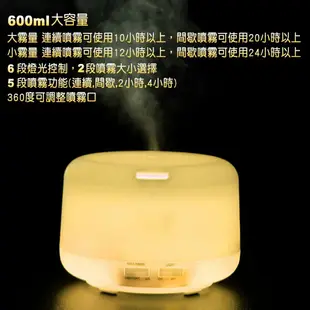 【ANDZEN】 香薰機/水氧機AZ-2600Y暖黃燈+精油10ml x 1瓶薰香機 加濕器 超音波 負離子
