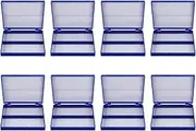 8X Royal Blue Plastic Hold 100 Microslide Slide Microscope Box