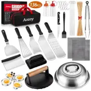 Griddle Accessories Kit - 136PCS Flat Top Grill Accessories for Blackstone an...