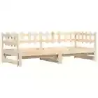 Pull-out Day Bed Single Size Double Bed Wooden Sofa Solid Wood Pine vidaXL