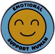 [Pinstant] Emotional Support Human Animal Emotion Anxiety Smiley Face Mental Health Love Hugs Compassion 1.2" Enamel Pin Badge, 1.2 Inches, Enamel, enamel
