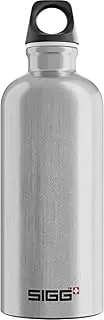 SIGG Aluminum Traveller Water Bottle (1.0 L), Black, Lightweight Reusable Water Bottles, Easy-Carry Leak Proof Water Bottle, Travel Bottles for On the Go, BPA-Free