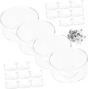 KALLORY 1set Round Shaped Candle Making Kit with Wicks Tealight Containers for Home Decoration and Crafting for Parties and