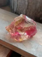 34 Grams Red Yellow And Transparent Monatomic Andara Crystal Raw B460