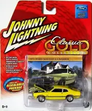 Johnny Lightning Classic Gold 1971 Ford Maverick Grabber 1:64 Yellow HTF