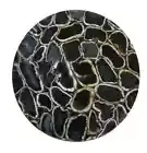 Black Agate Geode Coffee Table Top, Round Agate Center Table Top, Home Decor