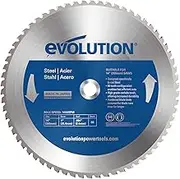 Evolution Power Tools 66TBLADE Blade for Cutting Mild Steel, For Circular and Chop Saws, Carbide-Tipped TCT Blade For Cold Metal Cutting, 66 Teeth, 355 mm