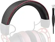 SOULWIT Headband Cover for HyperX Cloud Alpha/Alpha S/1/2/Core Headset, Replacement Headstrap for Cloud I/II/Cloud II Core, CloudX (Do Not Fit Cloud III/Cloud 3) Gaming Headset - Black (Red Line)