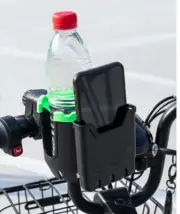 2-in-1 Universal Bike Cup Holder Water Bottle Cell Phone Drink Can Holders
