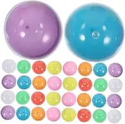 Totority 50pcs Toy Raffle Drawing Balls Replacement Bingo Balls Small Fillable Round Capsules Party Balls Colored Bingo Ball Bingo Machine Balls Gumball Machine for Pp