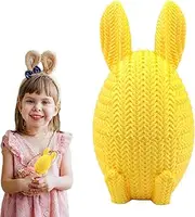 WJnflQN Bunny Shaped Easter Eggs, Cute Rabbit Eggs Easter Basket Stuffers Toy, Novelty Spring Family Gatherings Desk Decor for Kids, Friends, Family