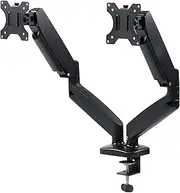 Sanwa Supply CR-LAC2405BK Monitor Arm (Gas Spring Type, Dual Arm)