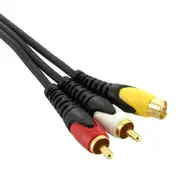 1.5m ISIX S-Video SVHS + 2RCA AV Audio Video Cable Lead ITT4641