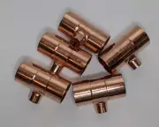 NIBCO 611-R Wrot Copper Reducing Outlet Tee 1-1/4 x 1/2 C x C x C W-4071 Box / 5