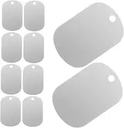 COHEALI 30pcs Aluminum Dog Tags for Engraving Blank Rectangle Labels for DIY Pet Name Tags Durable Stamping Pendants for and Keychains