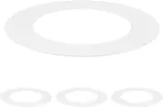 uxcell 4-Pack Goof Rings for 4 Inch Recessed Lights, 4.3" ID 6.7" OD Durable Steel Trim Ring Flush Mount White Can Light Trim Ring Cover for Ceiling Can Downlights